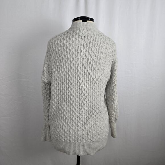 Universal Thread Honeycomb Cable Knit Cardigan Women's L Beige Open Front - Picture 2 of 16